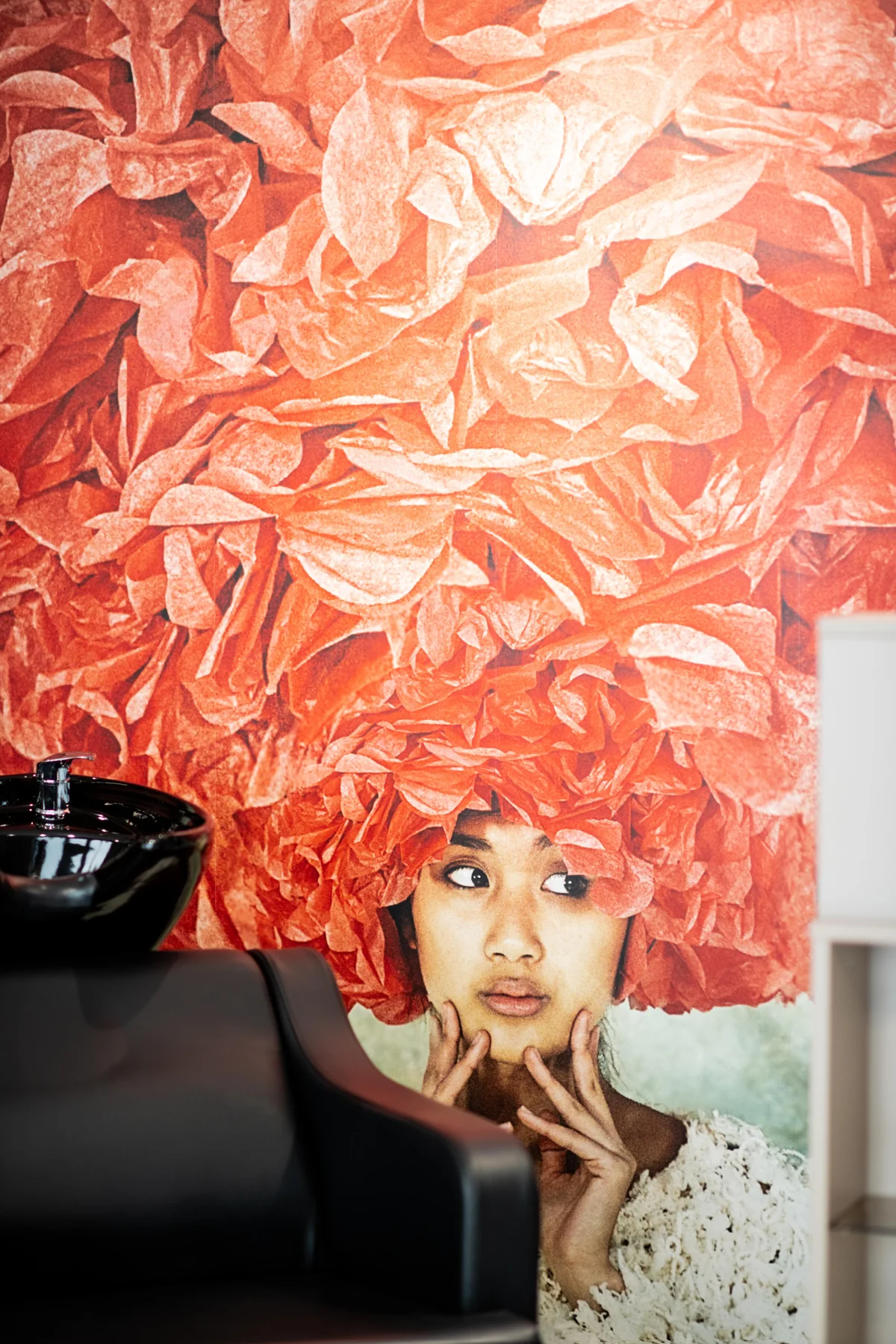 Beauty by AA — wash station in front of the Bad Hair Day wallpaper